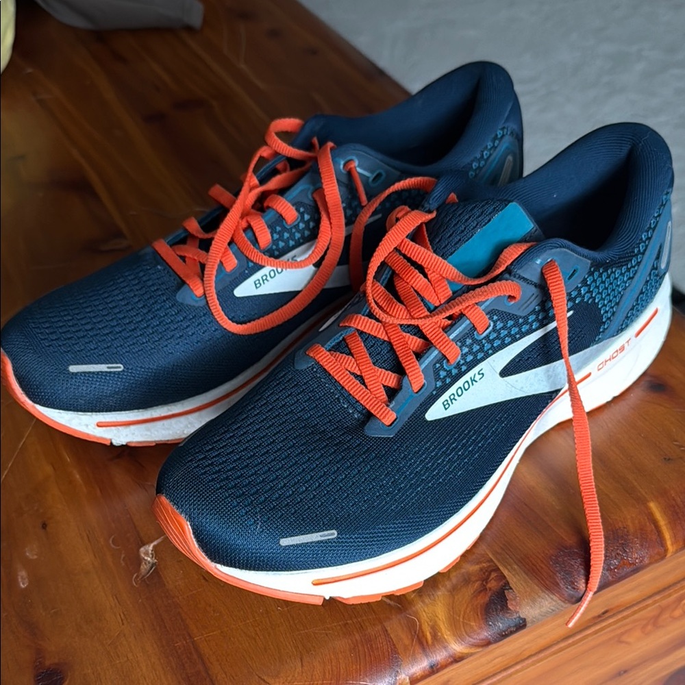 Brooks Blue and Orange Athletic Shoes Performance Design